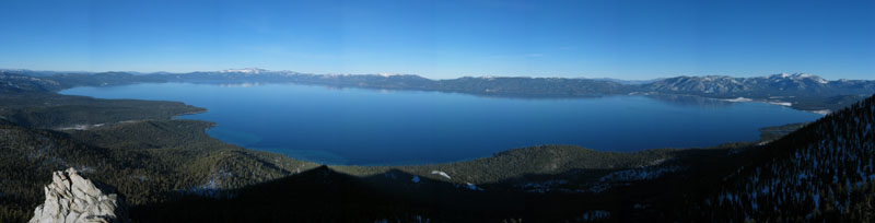 Lake Tahoe panorama from Rubicon