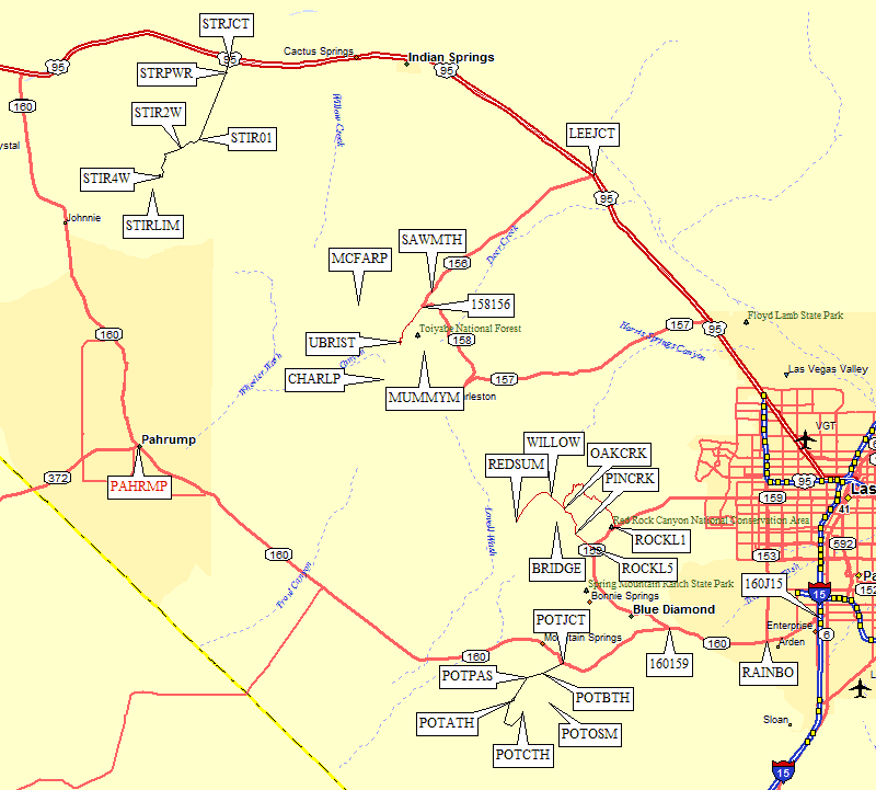 Spring Mtn road map