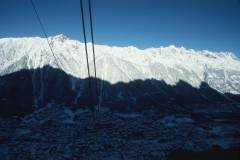 Chamonix as seen from the cable car