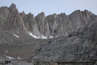 The Needles and Mt. Whitney from Trail Camp