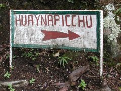 Huayna Picchu Trail Sign