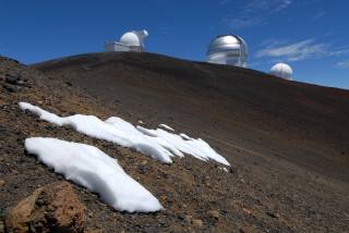 Snow near the Summit of Mauna Kea