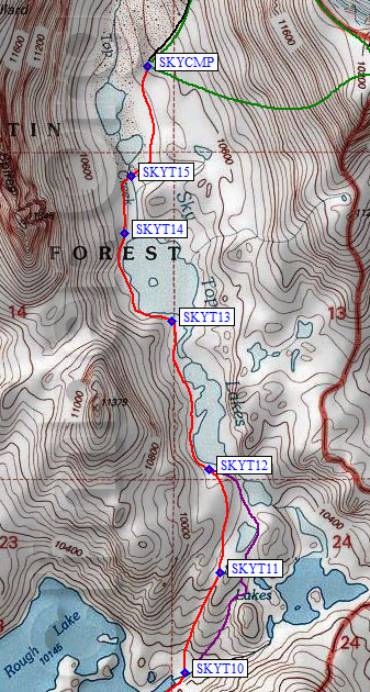 map for Sky Top above Rough Lake